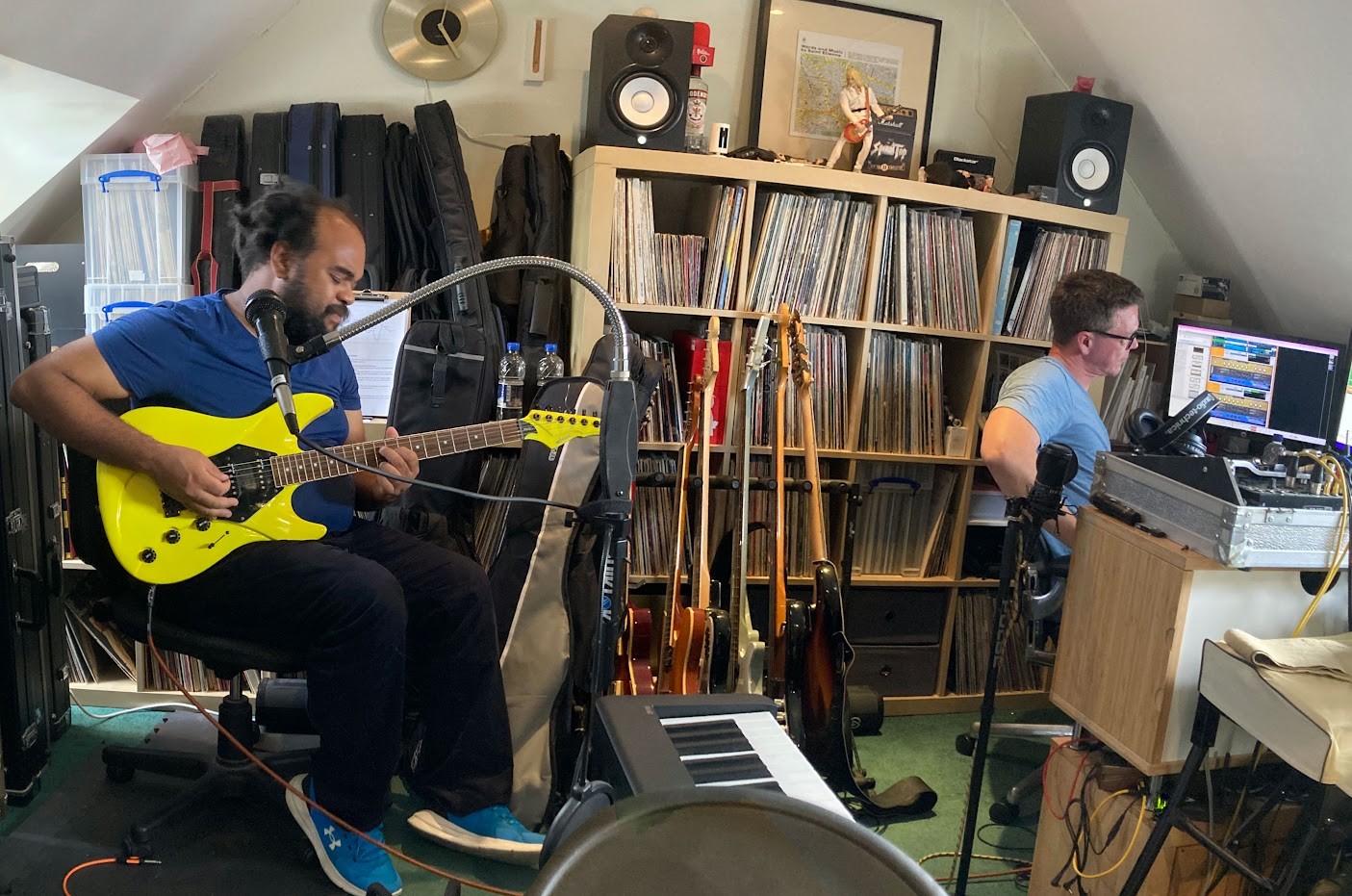 Dean and Chris in the studio